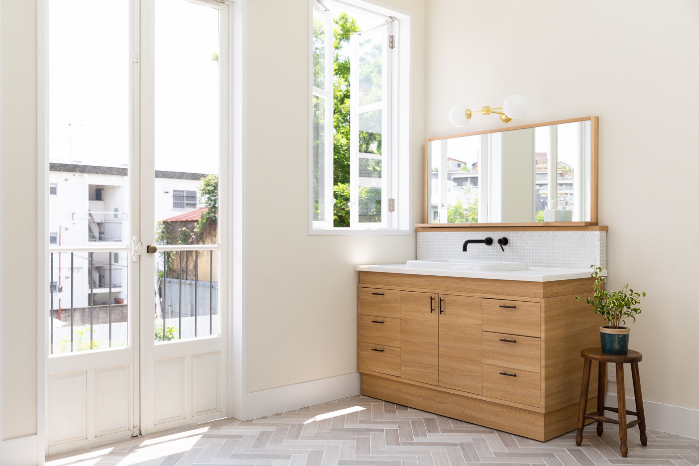 シンプルな洗面