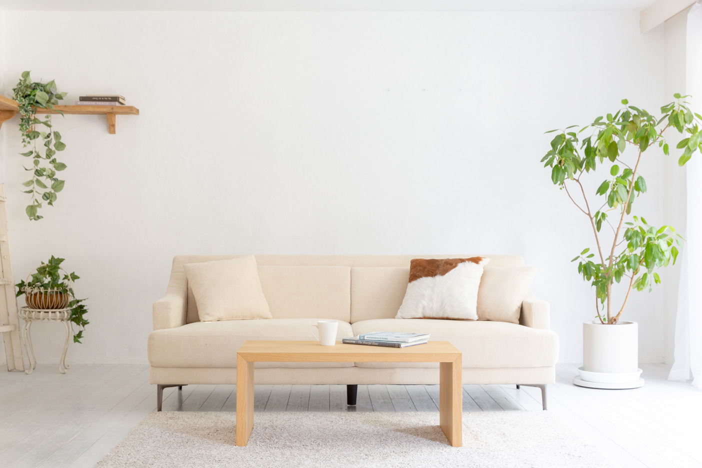 リビングとソファ　シャビーシック